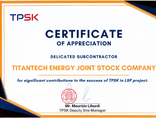 Letter of Appreciation for Dedicated Contractor from TPSK